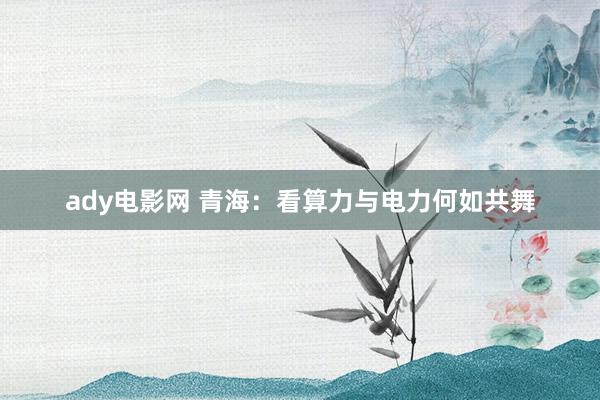 ady电影网 青海：看算力与电力何如共舞